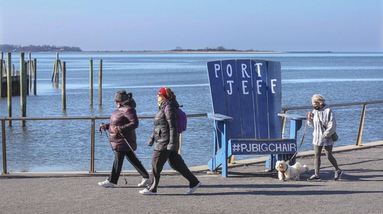 Harborfront Park, which faces Long Island Sound, has a promenade and picnic and...