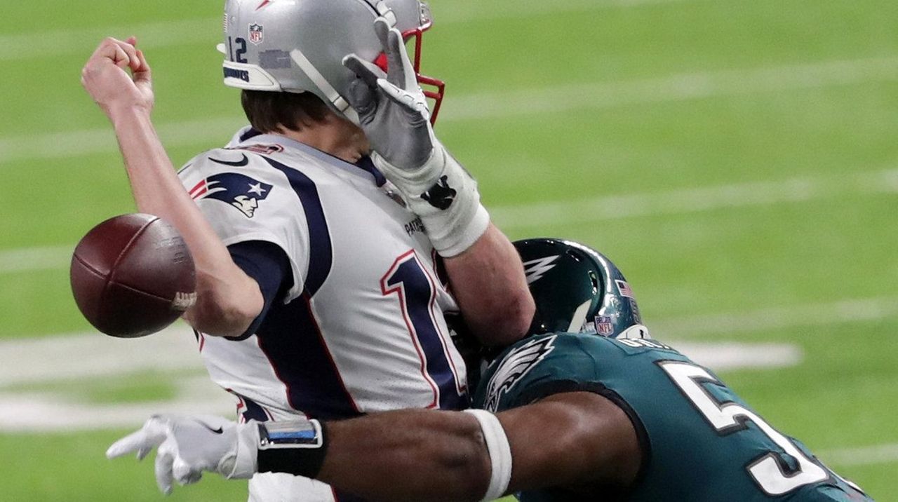 Super Bowl Lii Brandon Grahams Strip Sack Of Tom Brady The Defensive