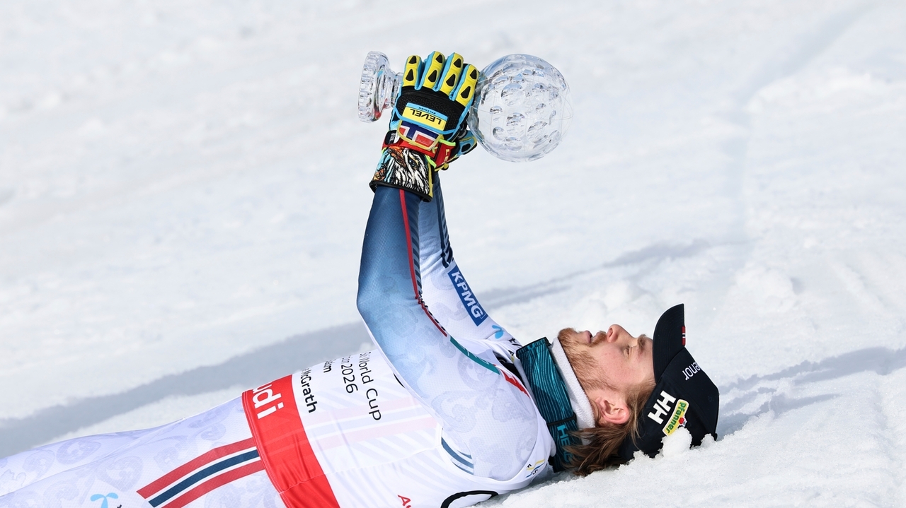 Norwegian skier Atle Lie McGrath wins World Cup slalom title after losing his temper at the Olympics