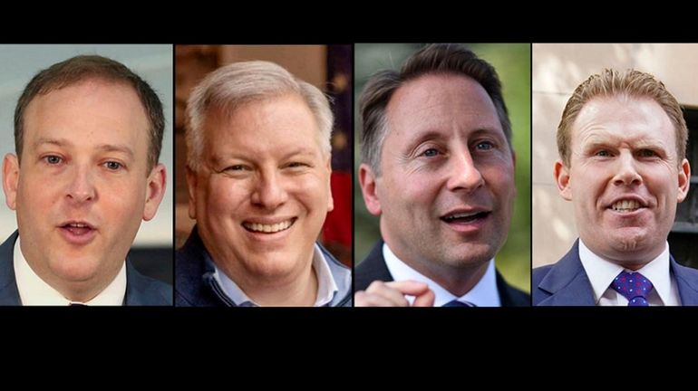 Lee Zeldin, left, Harry Wilson, Rob Astorino and Andrew Giuliani...