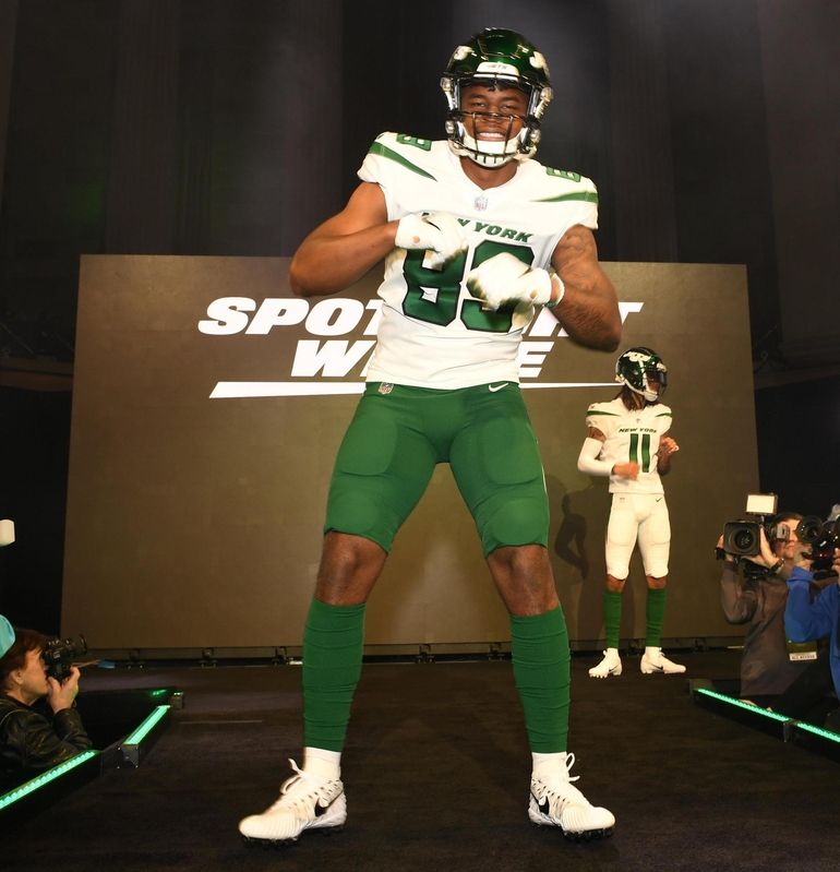 Jets unveil three new uniforms, updated logo - Newsday