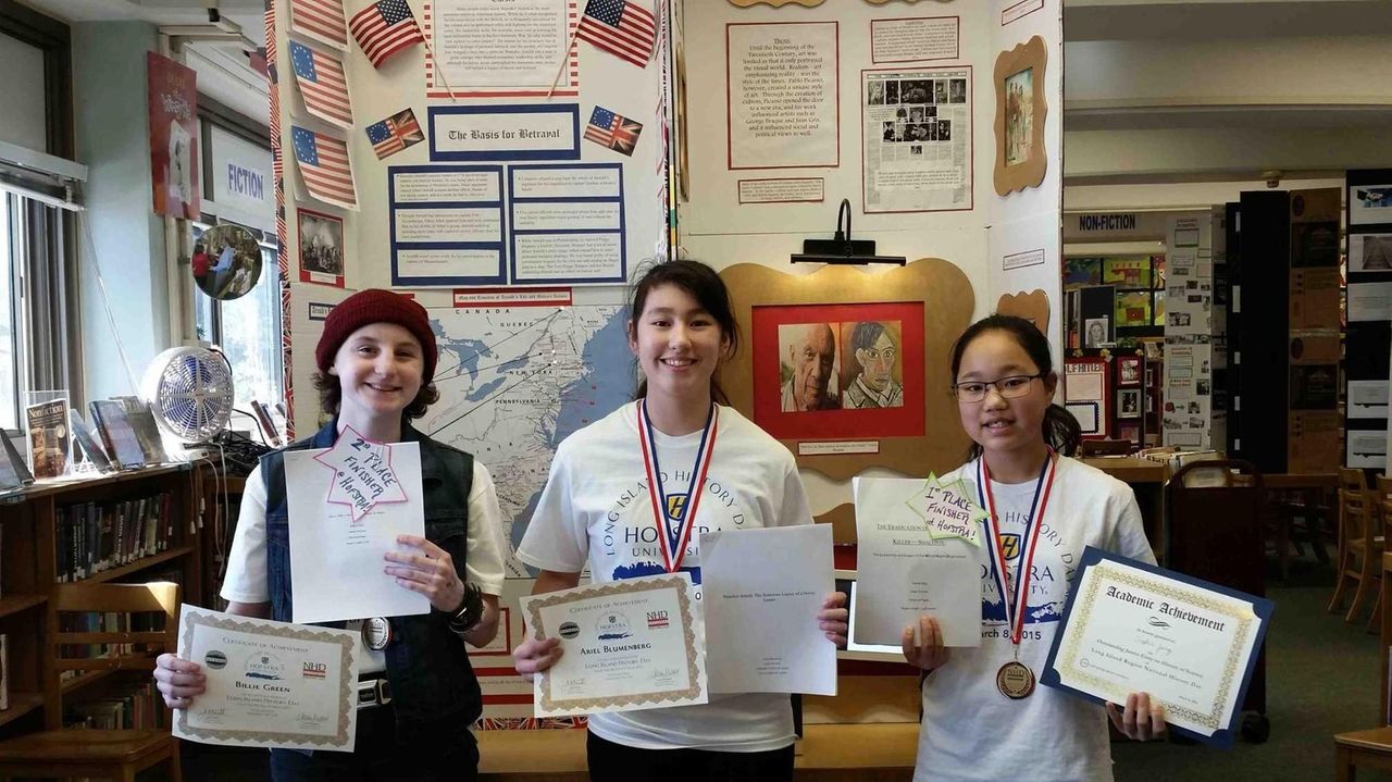 34 students place 1st in 2015 Long Island History Day contest Newsday