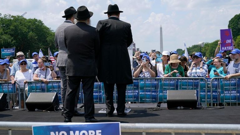 People attend the "NO FEAR: Rally in Solidarity with the...