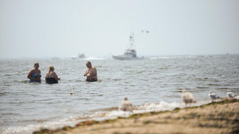 No bathing is advised by health officials after high bacteria...