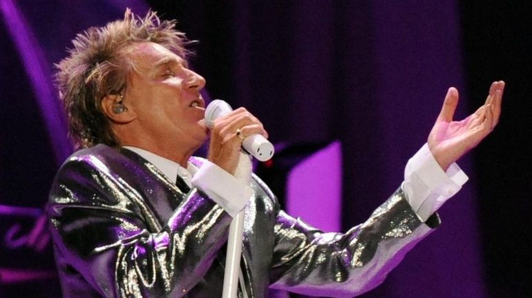 Rod Stewart performs at Jones Beach Theater on Aug. 19,...