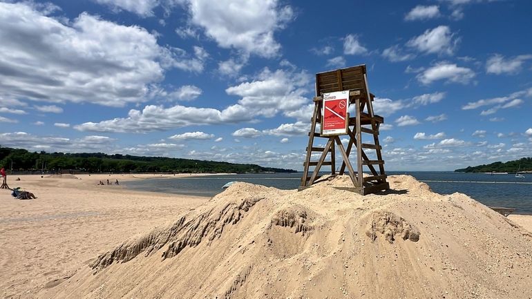 Swimming was prohibited at the North Hempstead Beach Park in Port...