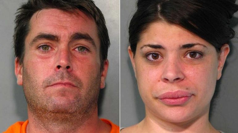 John Gleeson, 39, left, and Melissa Bizelia, 32, were charged...