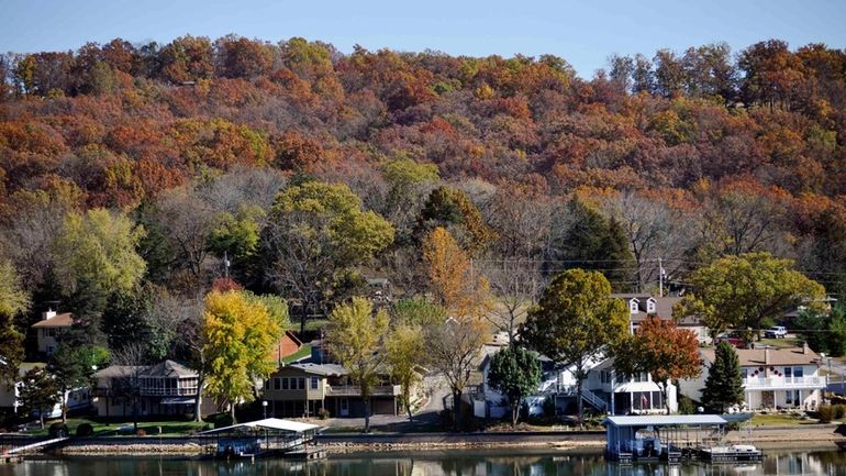 This Oct. 31, 2011, file photo shows lakefront homes at...