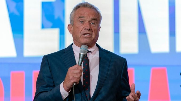 Independent presidential candidate Robert F. Kennedy Jr. speaks during the...