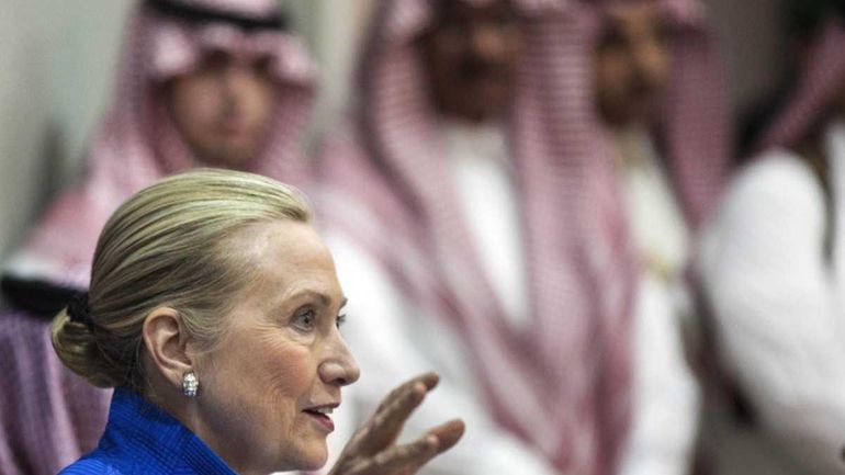 U.S. Secretary of State Hillary Clinton speaks during a joint...