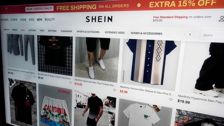 A page from the Shein website is shown in this...