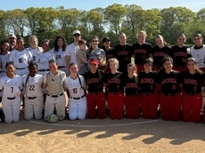 Sachem East's Angelina Cornand strikes out six in softball game for a cause