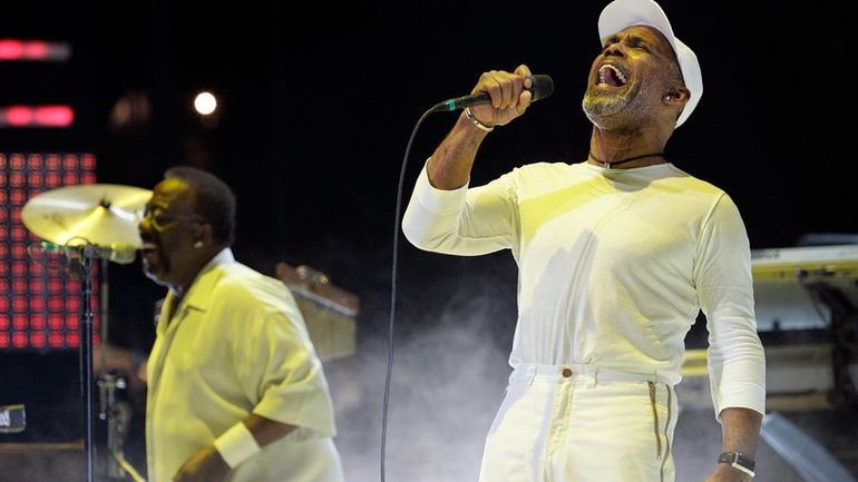 Maze featuring Frankie Beverly, right, performs during the Essence Music...