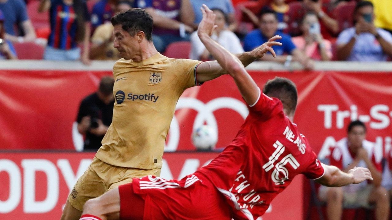 July 30, 2022, Harrison, New Jersey, USA: FC Barcelona forward ROBERT  LEWANDOWSKI (12) in action at Red Bull Arena in Harrison New Jersey FC  Barcelona defeats New York 2 to 0 (Credit