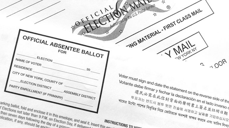 A traditional absentee ballot.