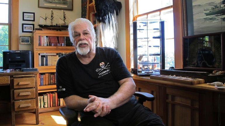 Paul Watson, founder of the Sea Shepherd Conservation Society, made...