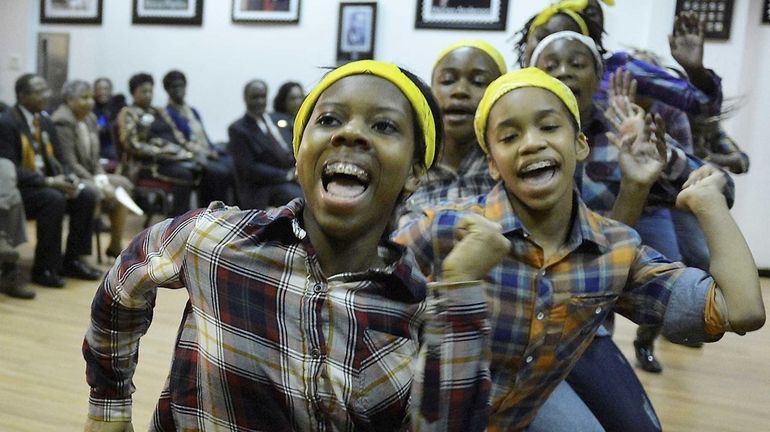 Dancers from Gloria Eve Performing Arts perform a traditional South...