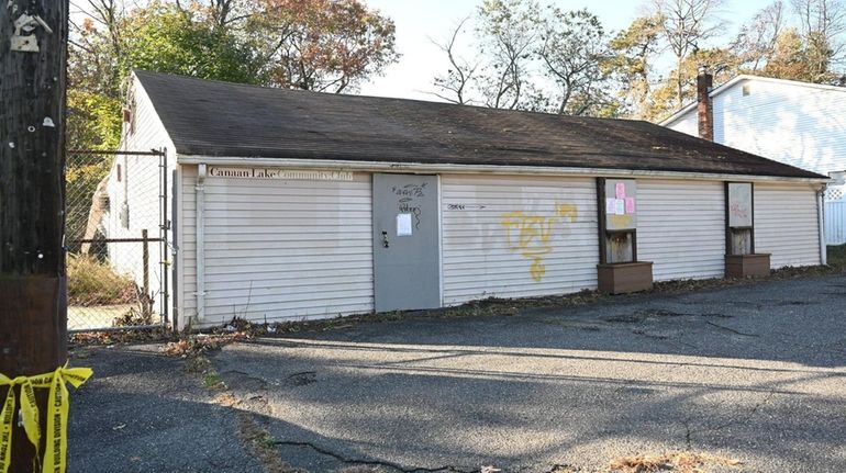 The Canaan Lake Beach Community Club in North Patchogue, seen...