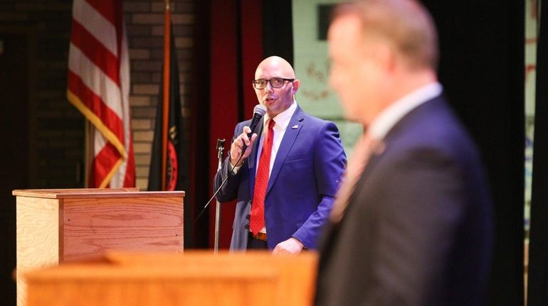 Anthony Piccirillo, left, and William Lindsay III, candidates running against...