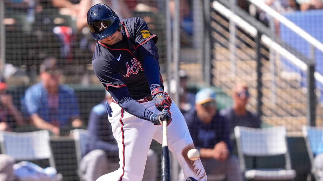 Braves' Austin Riley leaves Grapefruit League game after pitch hits him ...