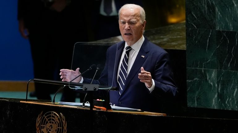 United States President Joe Biden addresses the 79th session of...