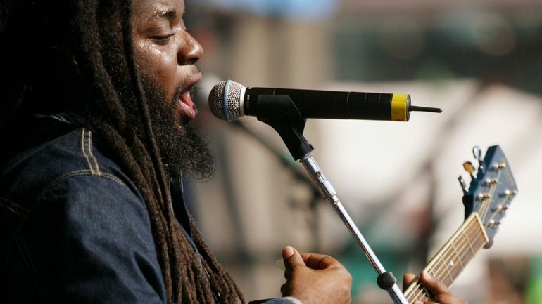 Reggae singer Peter Anthony Morgan of Morgan Heritage performs on...