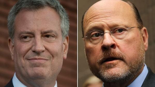 Bill de Blasio and Joe Lhota.