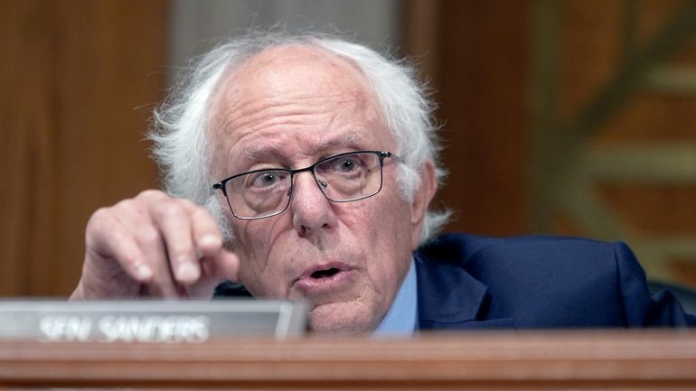 Sen. Bernie Sanders, I-Vt., speaks during a Senate Health, Education,...