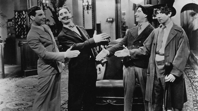 The Marx Brothers in "Cocoanuts."