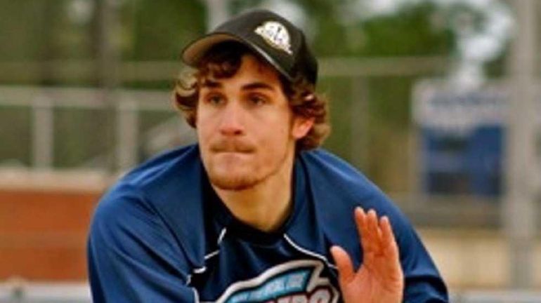 Anthony Didio, 22, throws a pitch during a Golden Stick...