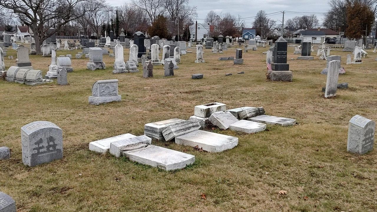 Dozens of graves damaged in Uniondale cemetery Newsday
