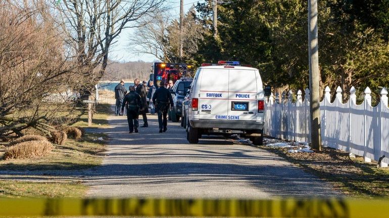 Police investigate the scene of a home invasion on Shelter...