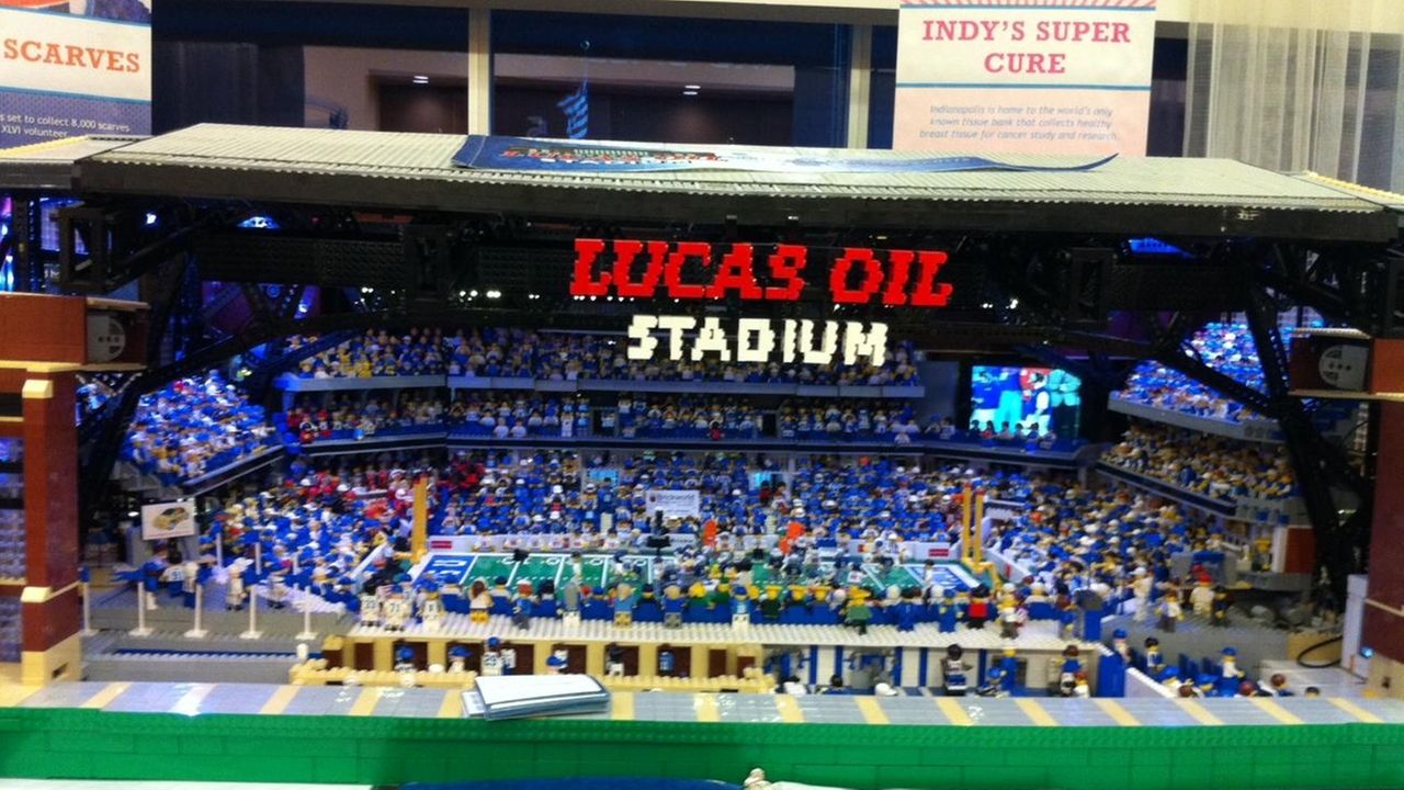 Lucas Oil Stadium made out of Legos - Newsday