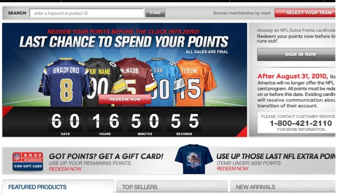 NFL card holders rush to spend reward points - Newsday