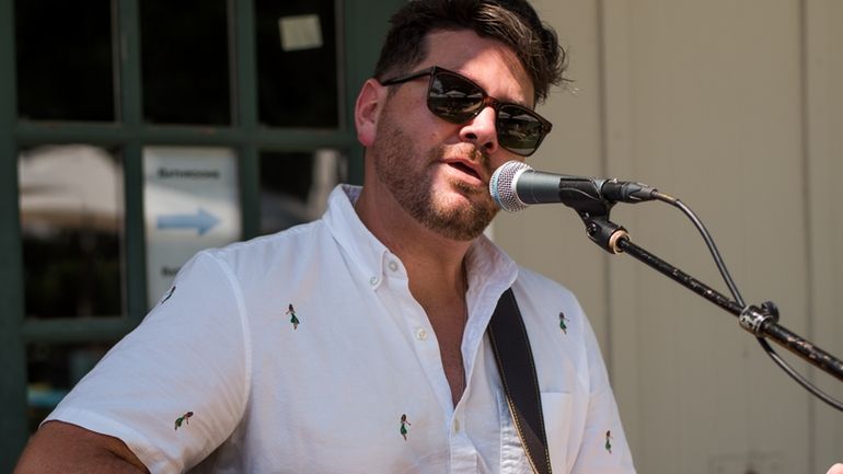 Jeff LeBlanc performs at Bridge Lane Tasting Room in Mattituck. 