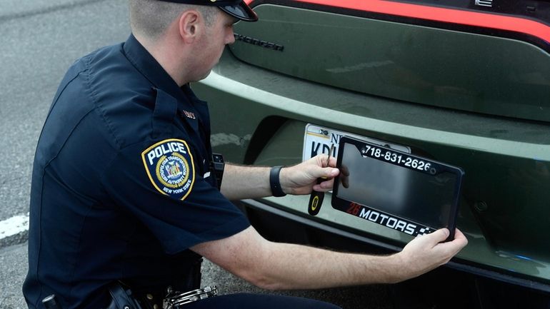 Interagency vehicle enforcement operation at the Whitestone Bridge on Monday,...