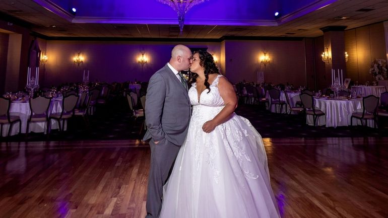 Vanessa and William Maldonado of Yaphank on their wedding day.