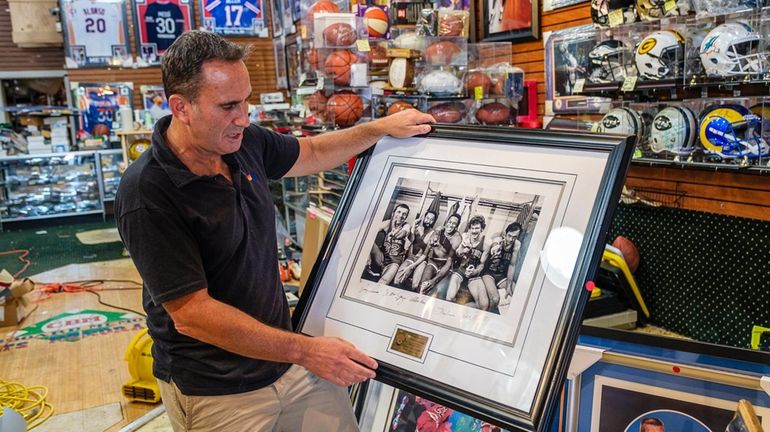 Scott Stimell, owner of Cardboard Memories in Commack, is overwhelmed...