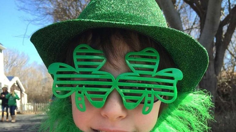 Jojo Stentiford, 10, of Bay Shore, is seeing green at...