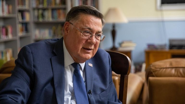 Republican Suffolk County executive candidate Ed Romaine at the Blue...