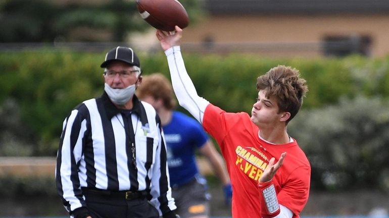 High school football referee Ron Winchester, left, had his doubts...