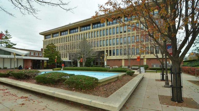 Hempstead Town Hall Plaza courtyard in the fall, Nov. 28,...