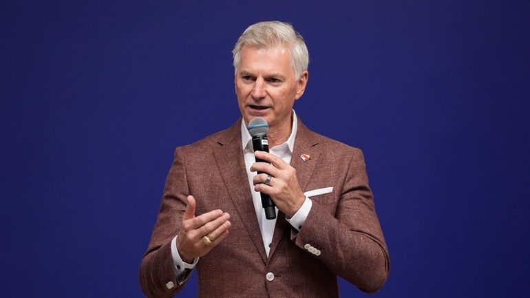 Southwest Airlines Bob Jordan responds to questions during a news...