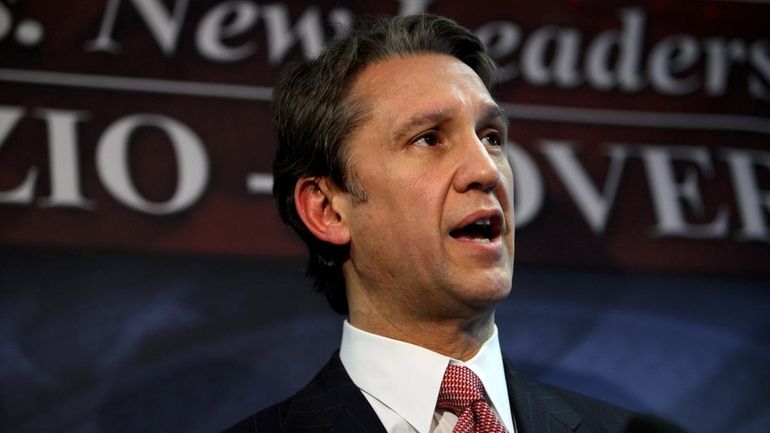 Republican gubernatorial candidate Rick Lazio speaks at a news conference...