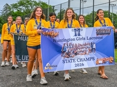 Huntington throws parade for championship girls lacrosse team at Heckscher Park