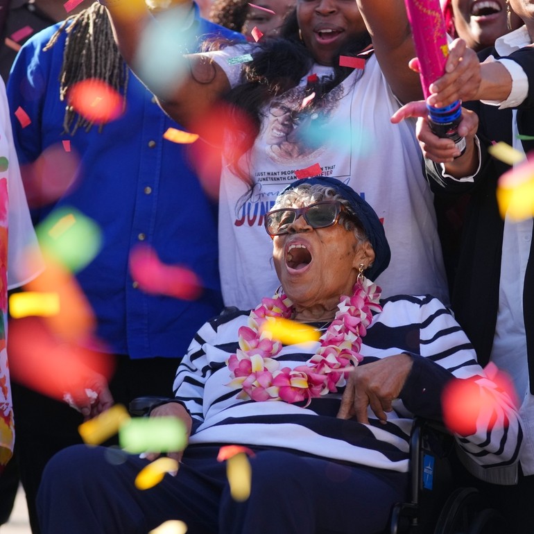 Opal Lee, 'grandmother of Juneteenth,' spends 100th birthday at the ...