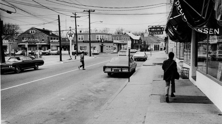 Bayville Avenue, the main street in Bayville, on a Sunday...