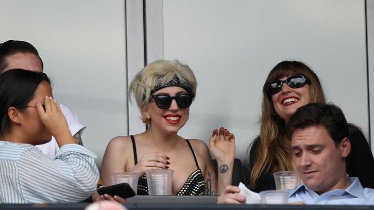 Lady Gaga attends the San Diego Padres vs. New York...