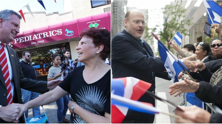 Democratic nominee for New York City mayor Bill de Blasio,...