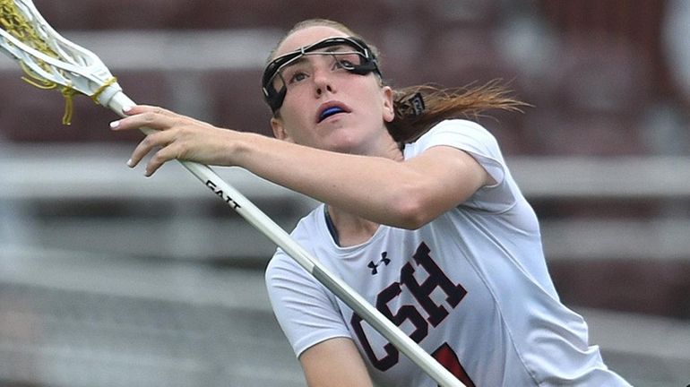 Ava Tighe #4 of Cold Spring Harbor, left, and Abigail...